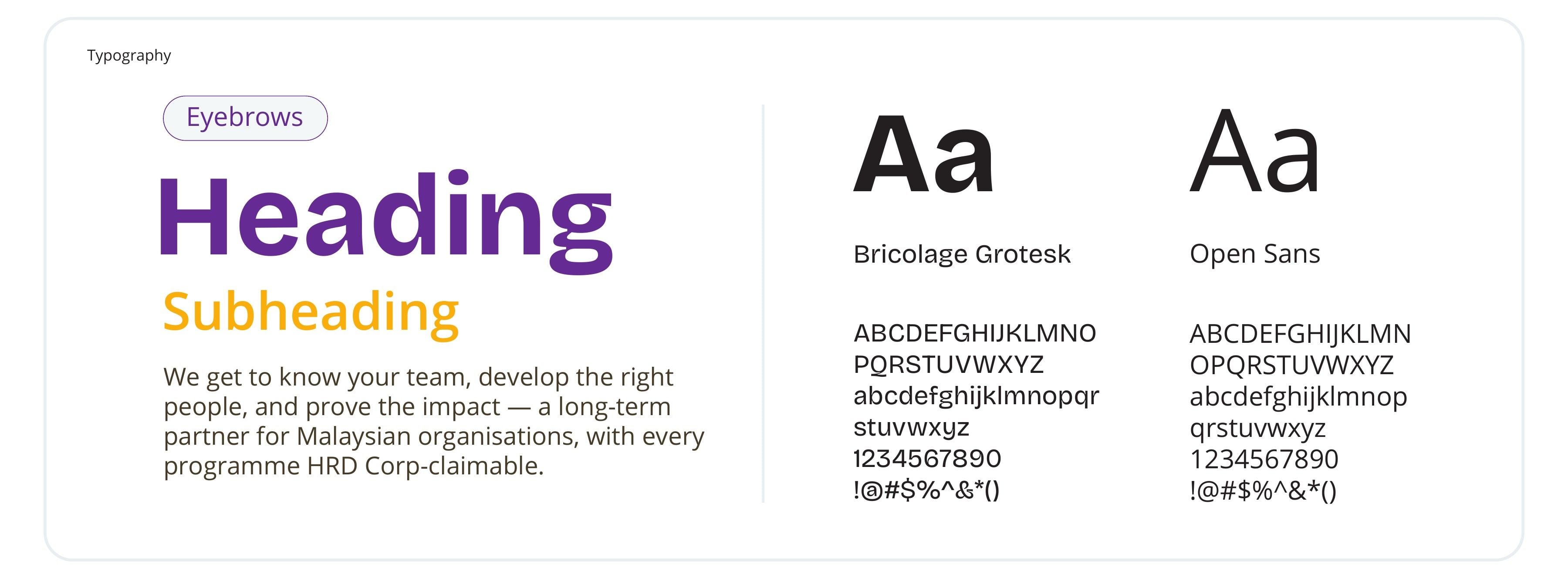 Bricolage Grotesque and Open Sans